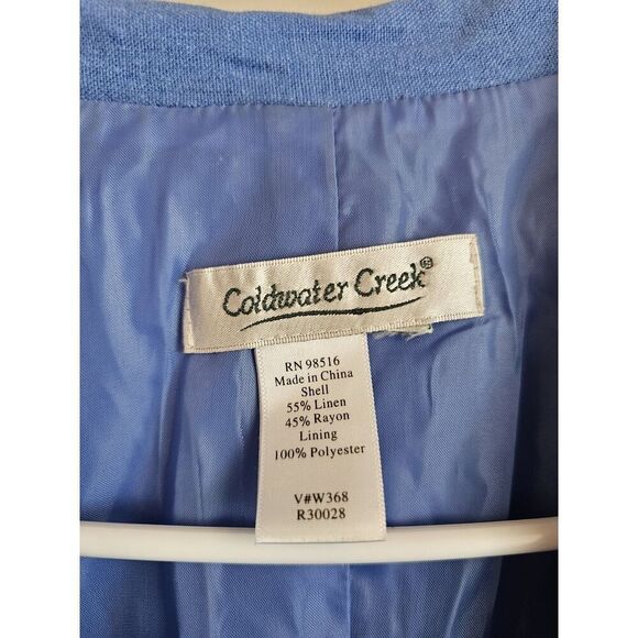 Coldwater Creek Linen Blend Sleeveless Button Front Shirt Dress Lagenlook - Picture 3 of 6